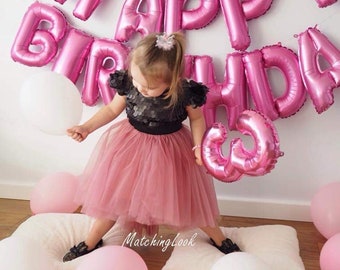 1st Birthday Outfit - Minnie Mouse Dress - Flower Girl Dress - Dusty Rose Girl Dress - Girl Party Dress - Tutu Dress - Birthday Dress