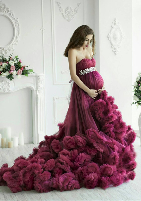 Maternity Photoshoot Gown- yellow floral