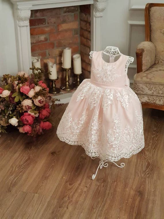 Pink Flower Girl Dress Lace Dress, Girl Birthday Dress Tutu Pink Lace,  Pageant Dress, First Communion Toddler Infant Baby Girl Dress Wedding -  Etsy Australia