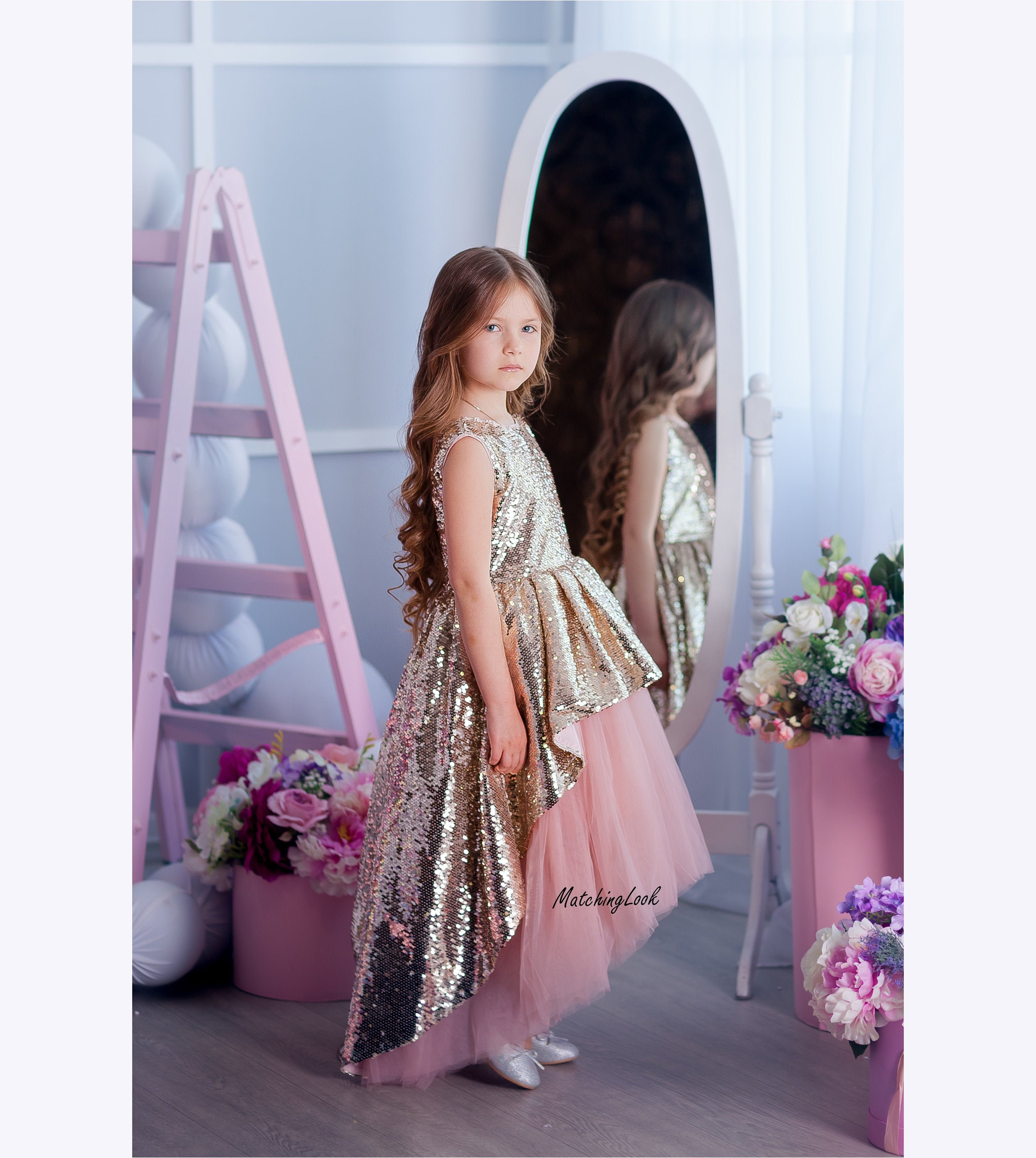 ChenXi Store Flower Girl Princess Bridesmaid Pageant Tutu Tulle Gown Party Wedding Dress