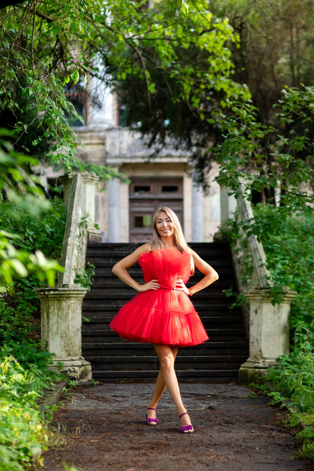Vestido curto de festa, vestido vermelho para festa de Natal