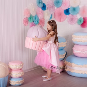 Baby Birthday Dress, Pink Flower Girl Dress, School Dance Dress, Tulle Tutu Dress, Toddler Girl Gown, Party Dress For Girl, Princess Gown