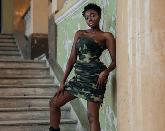 camouflage casual dresses Amazon.com: Autumn Women's African Style Camouflage Printed Sexy Tight Dress Fashion V-Neck Long Sleeve Single Club Midi Dresses : Clothing, Shoes & Jewelry