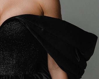 Black Sequin Mini Cocktail Dress