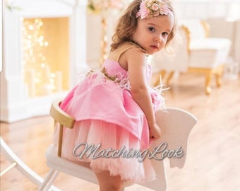 Baby Girl Tulle Dress, Girl Pink Dress, 1st Birthday Dress, Summer Photoshoot Dress, Cake Smash Dress, Flower Girl Dress, Girl 6 Dress