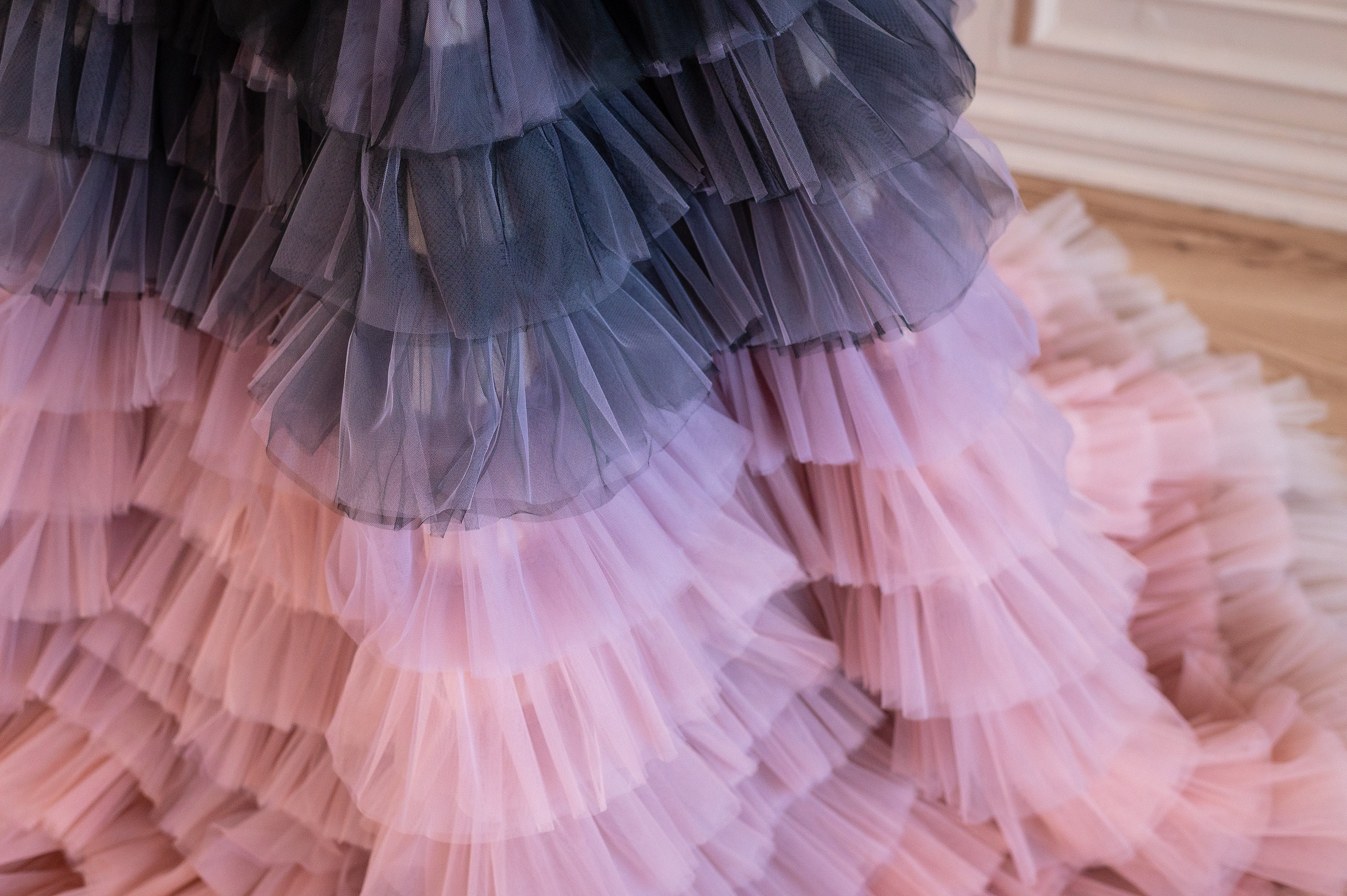 Ombre Tulle Skirt, Couture Gown, Bridal Skirt Separates  display picture 1