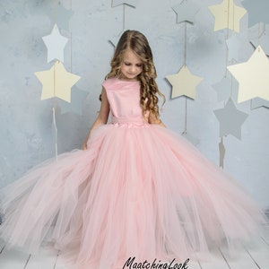 Flower Girl Dress Princess Dress Toddler Blush Flower Dress - Etsy