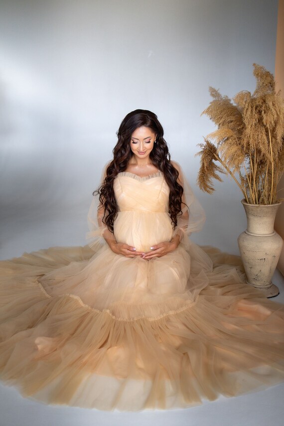 Beige baby shower dress Clearance