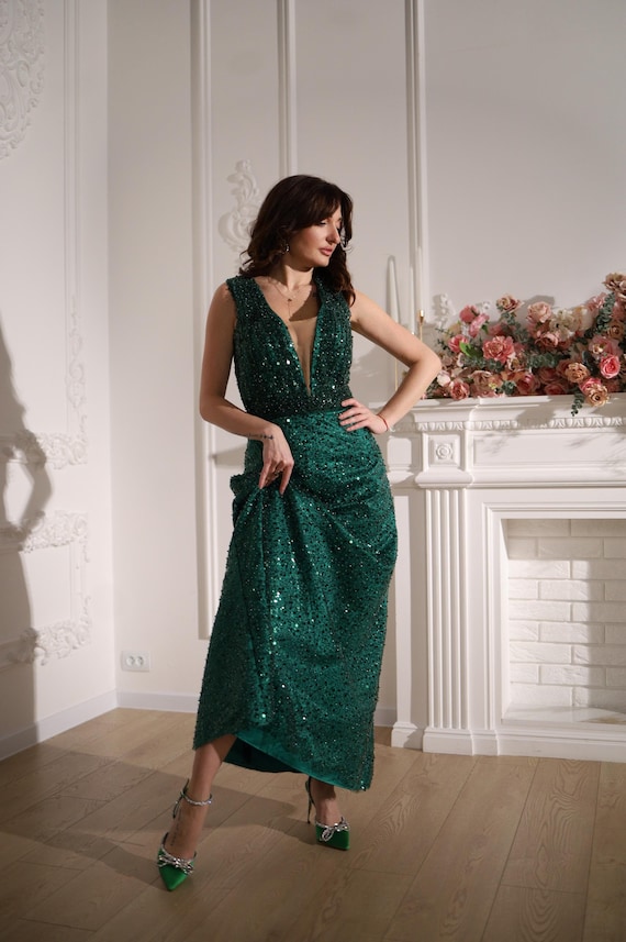 Emerald Green Holiday Dress