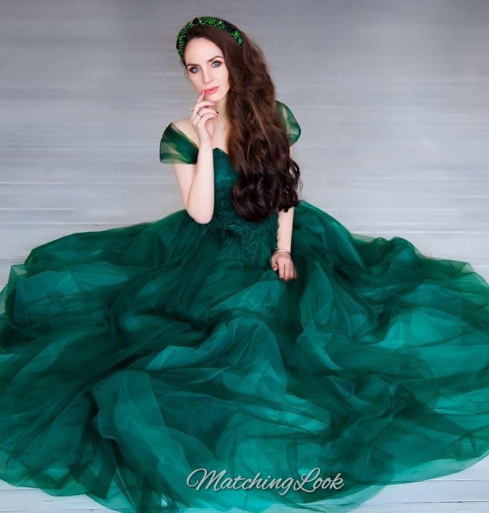Emerald Green Dress Mother Daughter Matching Dress Green | Etsy