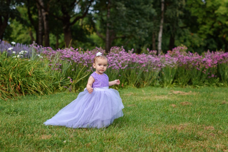 1st Birthday Girl Outfit, Flower Girl Dress, Baby Flower Girl Dress, Baby Tutu Dress, Baby Dress Lace, Girls Lace Dress, Princess Dress image 2