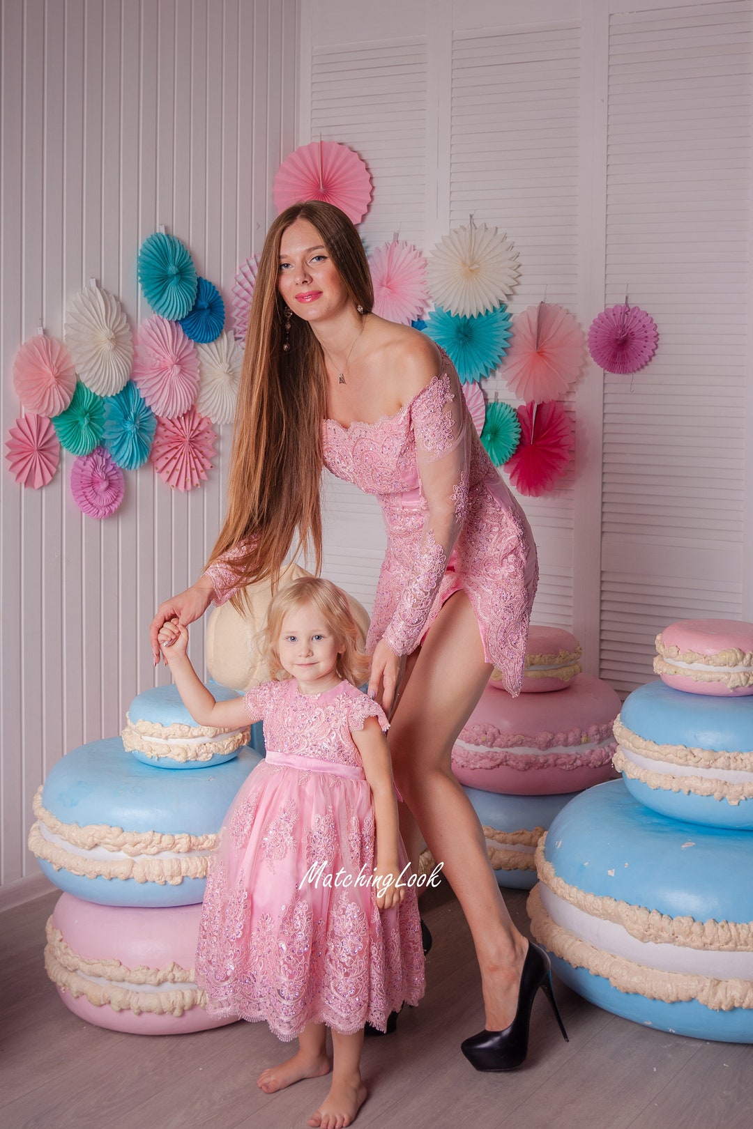 Pink Matching Dress, Birthday Dress, Mommy and Me Outfits, Mother ...