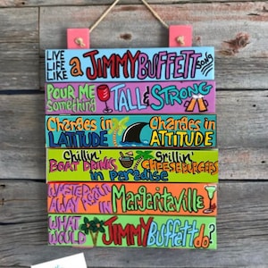 Jimmy Buffett Songs Sign/Margaritaville/Outdoor Bar/Laua Party Decor/Tropical tiki bar sign/ Key West/Poolside Bar sign/Patio Bar Decor