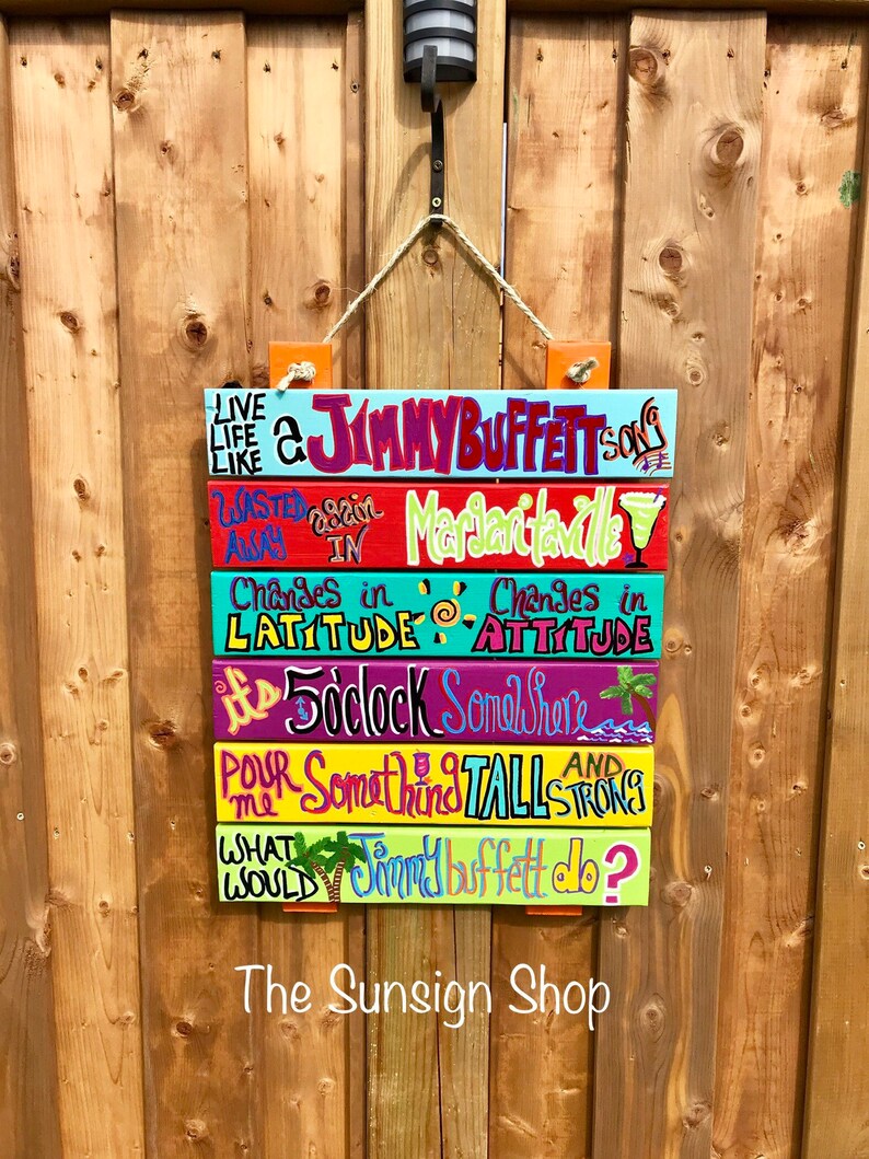 Live Life Like a Jimmy Buffett Song Sign / Outdoor Bar Sign / Etsy