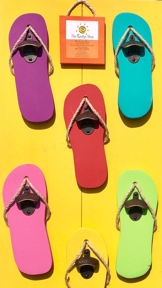 personalised flip flop bottle opener