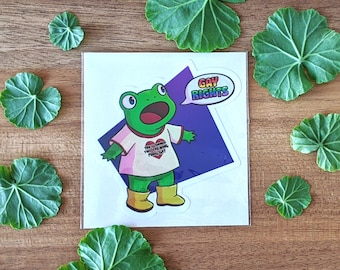 Gay Rights Frog Vinyl Sticker