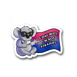 Bisexual Koala Vinyl Sticker