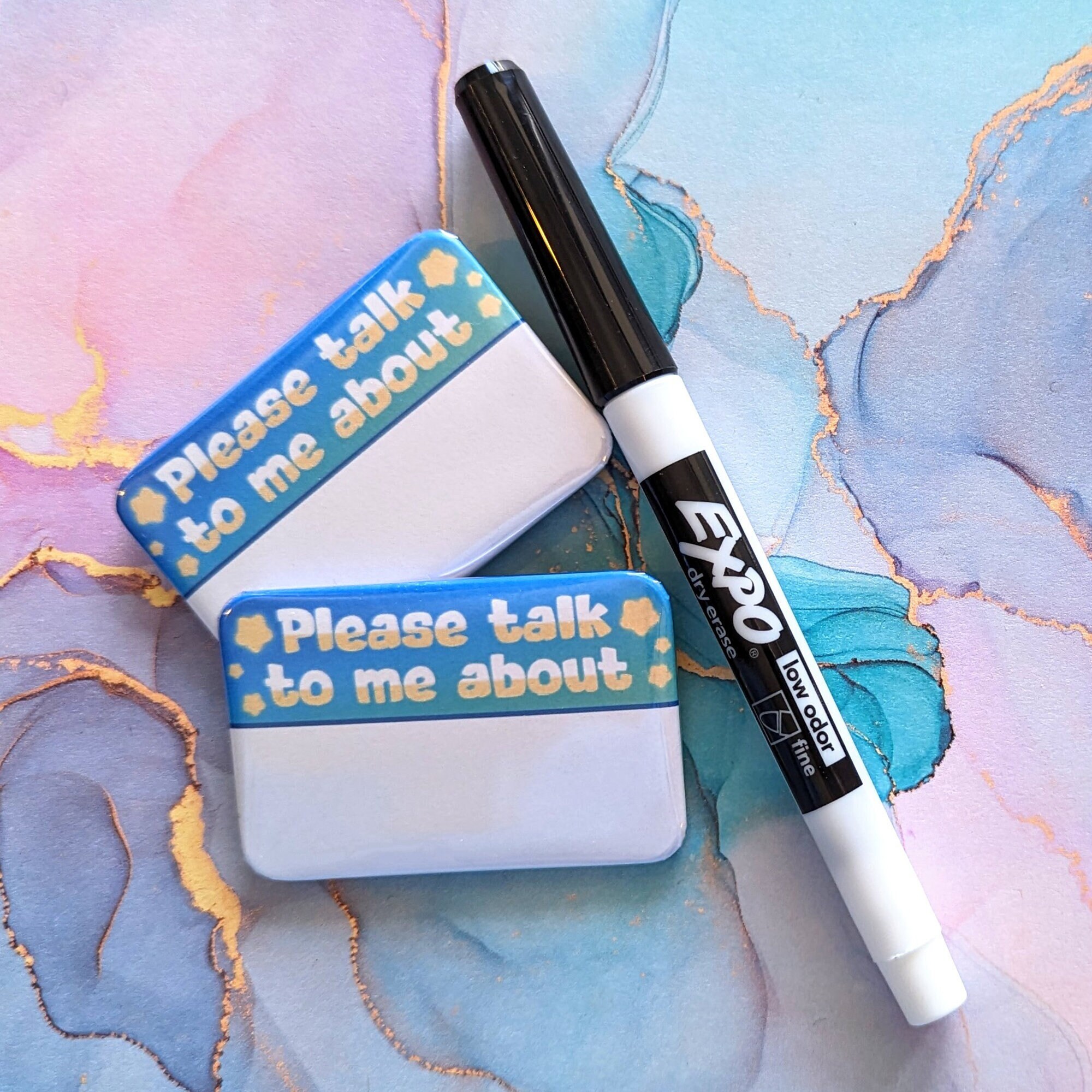 Erasable Conversation Starter Button - Etsy Australia
