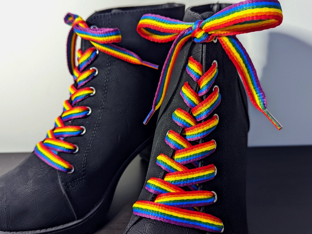 Rainbow pride shop shoelaces