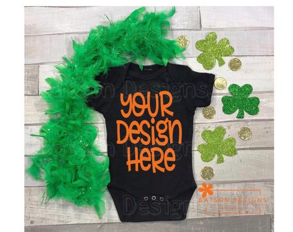 Download St Patricks Day Black One Piece Bodysuit Instant Download ...