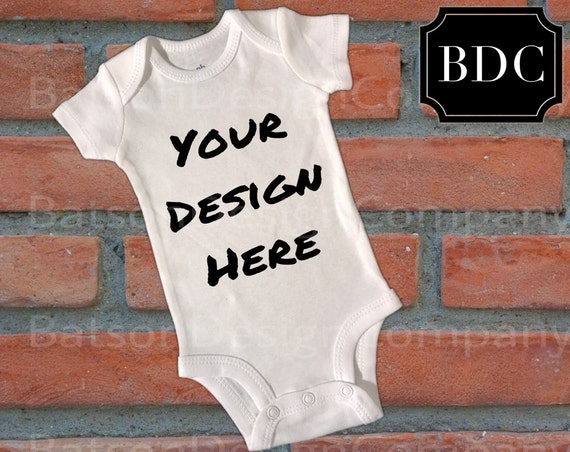 White Bodysuit Baby One Piece Outfit Mockup Instant Download White Bodysuit Baby One Piece Outfit Mockup Instant Download