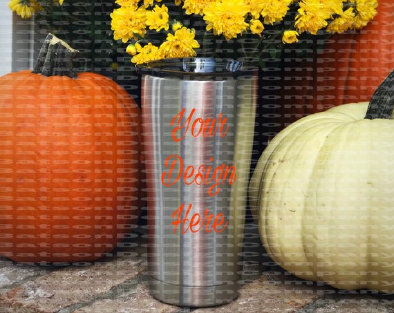 Stainless Steel Insulated Tumbler Mockup Instant Download Fall