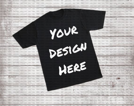 Black Crew Neck Shirt Mockup Instant Download Clothing