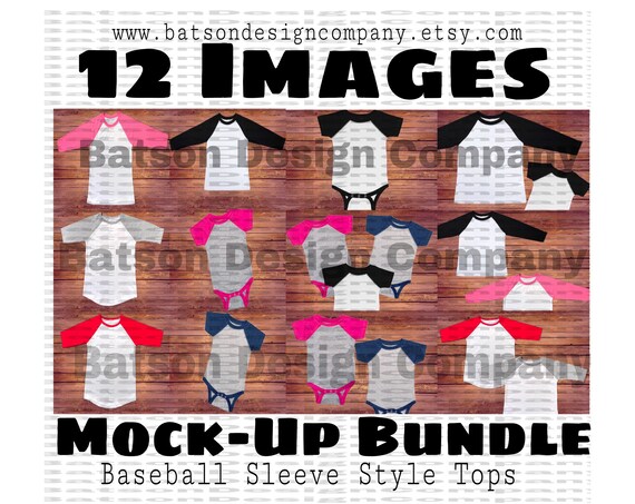 12 Image Mockup Bundle Baseball Sleeve Starter Pack Mockups