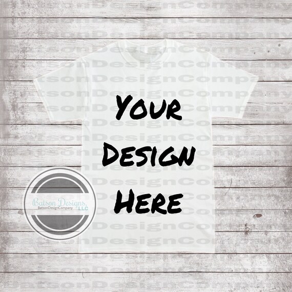 White Short Sleeve Crew Neck Shirt Mockup Instant Download