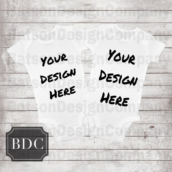 White Bodysuit Set Of 2 Mockup Instant Download White Bodysuit Set Of 2 Mockup Instant Download