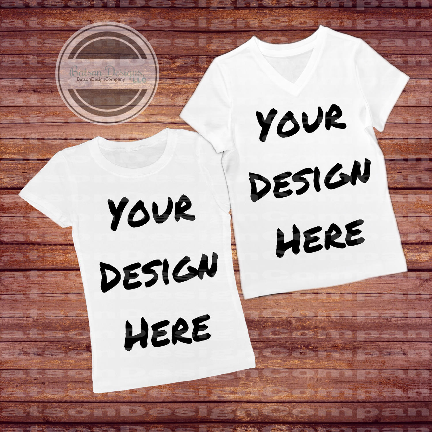 Download 2 White Short Sleeve Shirts Mock-up Instant Download 1 | Etsy
