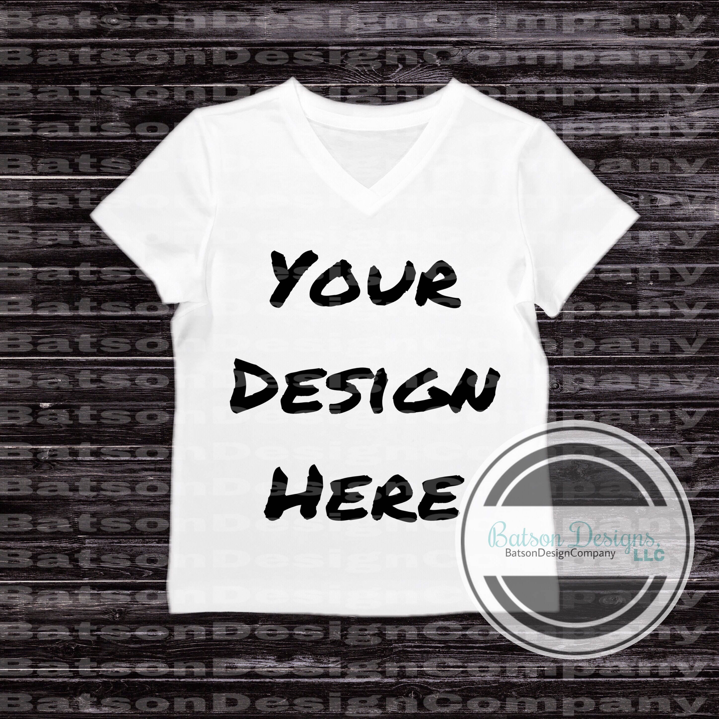 Download White Short Sleeve V-Neck Shirt Mockup Instant Download | Etsy