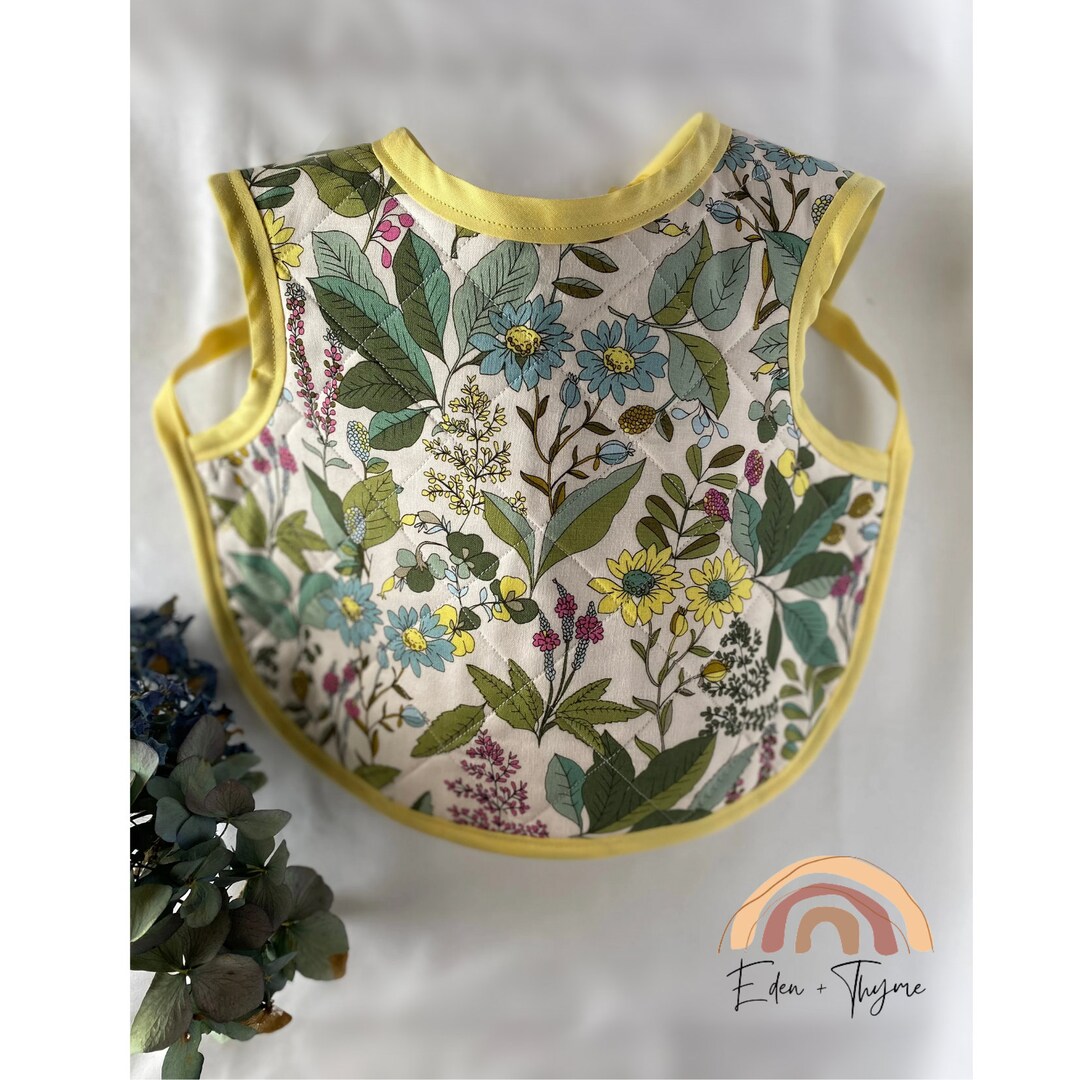 More Patterns *girls* Handmade Quilted Bib/bapron - Etsy