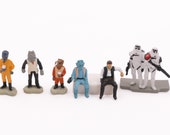 1994 Star Wars Micro Machines Mos Eisley Cantina Figures - Stormtroopers, Han Solo, Greedo, Duros, Gotal, Chadra-Fan - Playset Accessories