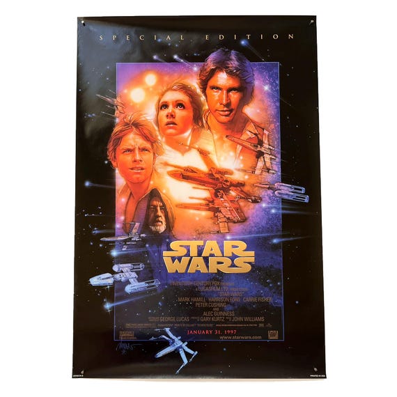 Original Vintage 1997 Star Wars Special Edition 27x40