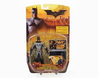 2005 Batman Begins Action Figure - Batman with Battle Gear Silver Suit Version - Sealed New on Card