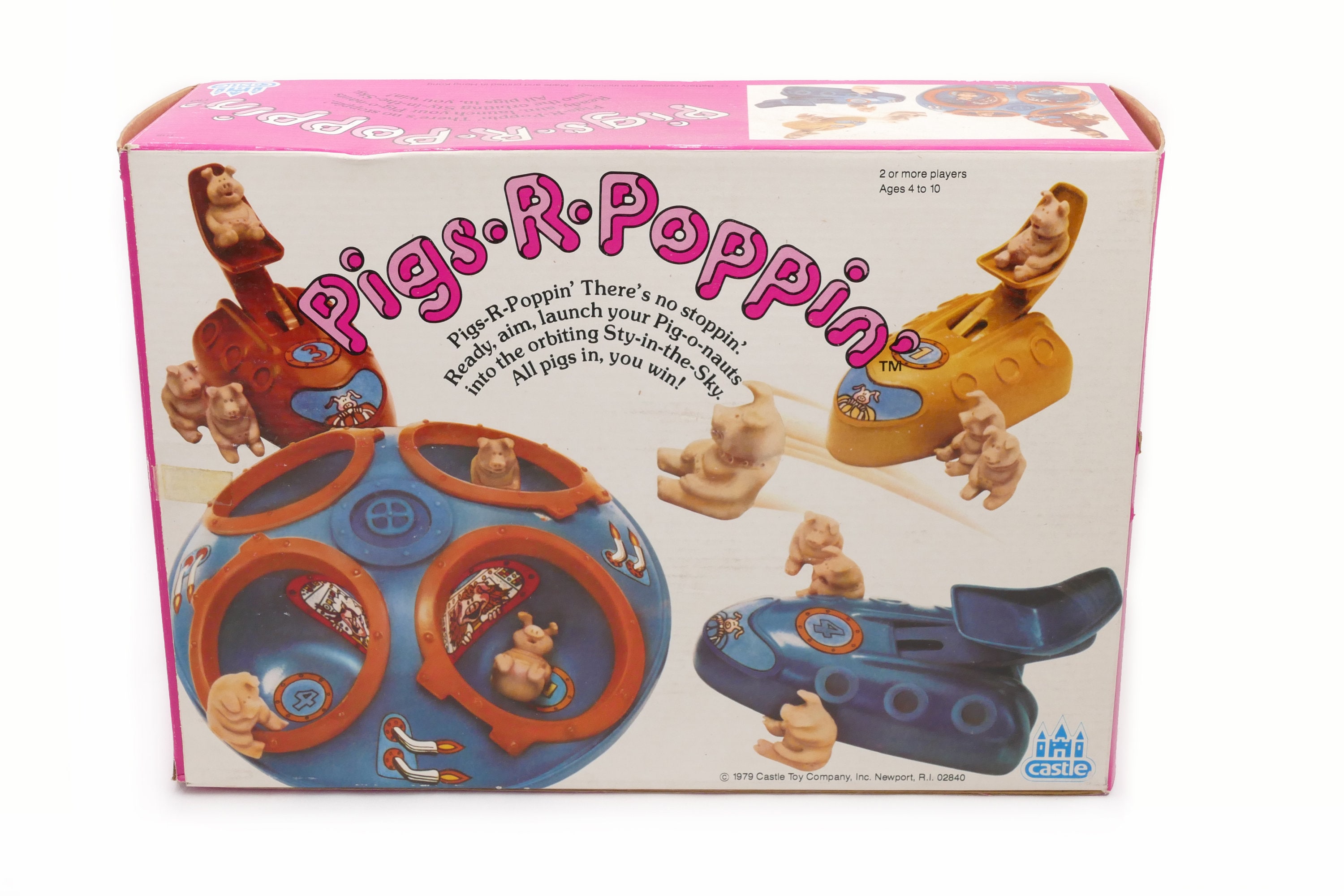 Vintage 1979 Pigs R Poppin Game in Original Box - Rare Castle Toy