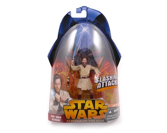 Obi-Wan Kenobi 2005 Star Wars Revenge of the Sith Action Figure - Slashing Attack Action - Sealed Figure