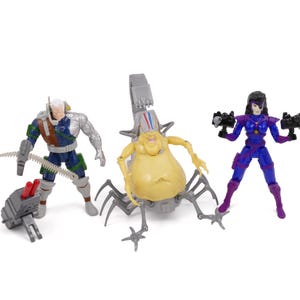 Cable, Mojo, and Domino Vintage 1990s X-men X-force Action Figures