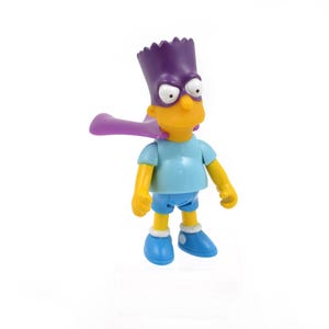 Vintage 1990 Bart Simpson Bartman Action Figure - Mattel 3.5 Inch Figure - The Simpsons