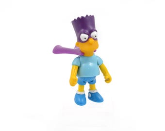 Vintage 1990 Bart Simpson Bartman Action Figure - Mattel 3.5 Inch Figure - The Simpsons