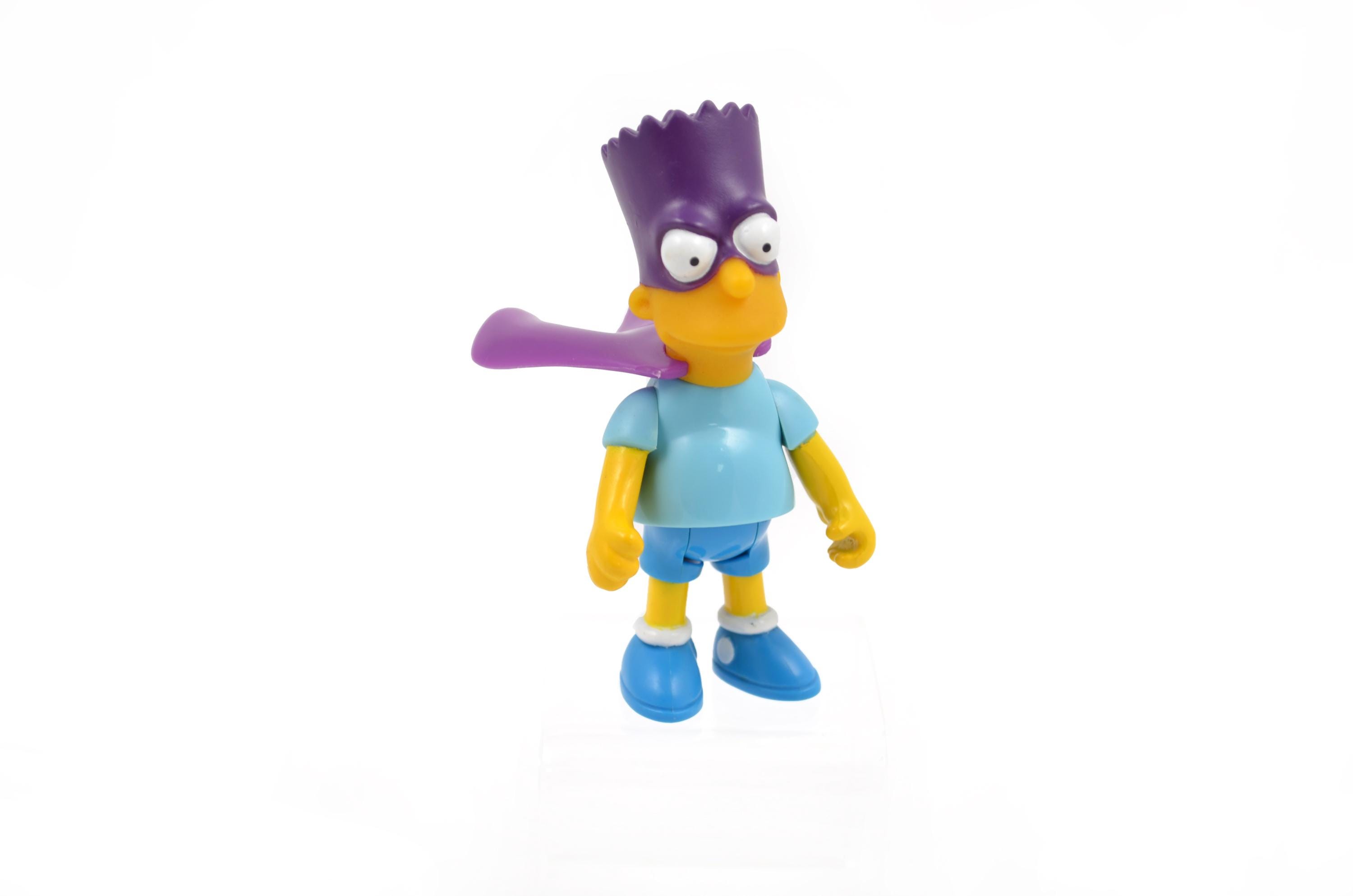 Vintage 1990 Bart Simpson Bartman Action Figure - Mattel 3.5 Inch