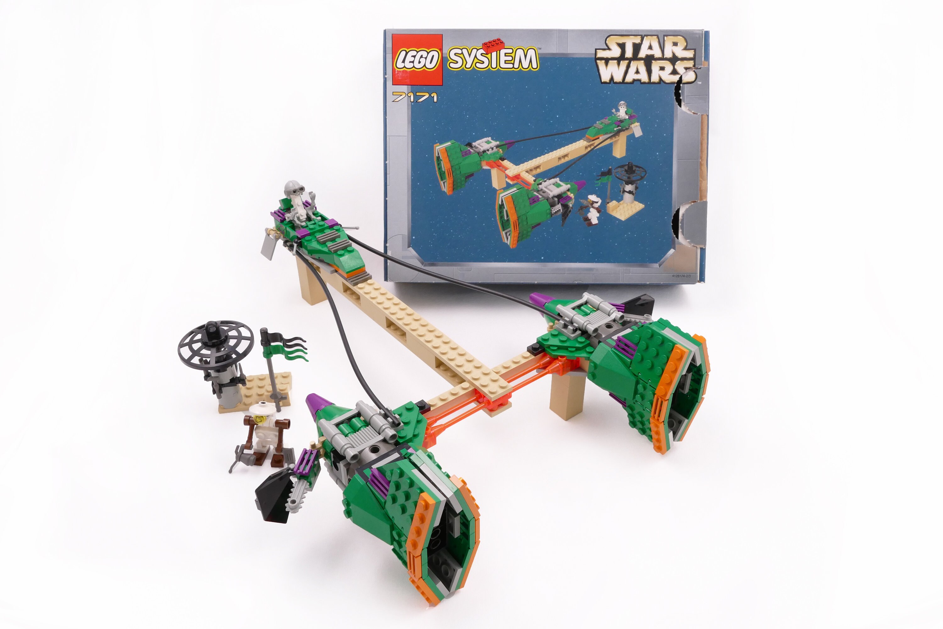 1999 Star Wars Lego 7171 Mos Espa Podrace - Anakin, Sebulba, and 