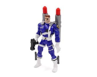 Nick Fury Vintage 1995 ToyBiz Action Figure - Spider-Man The Animated Series - Complete with Accessories