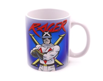 Vintage 2000 Racer X Ceramic Coffee Mug - Speed Racer Enterprises - 11oz Mug
