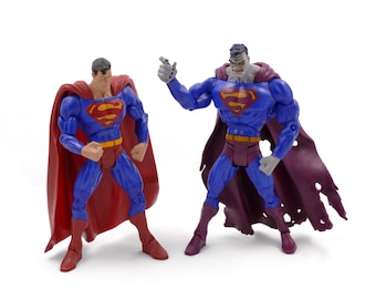 Superman and Bizarro 2006 DC Super Heroes S3 Select Sculpt Action Figures
