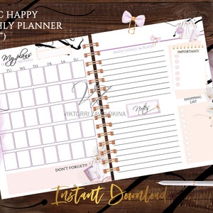 Classic Happy Monthly Planner Printable Pages Happy Planner Inserts ...