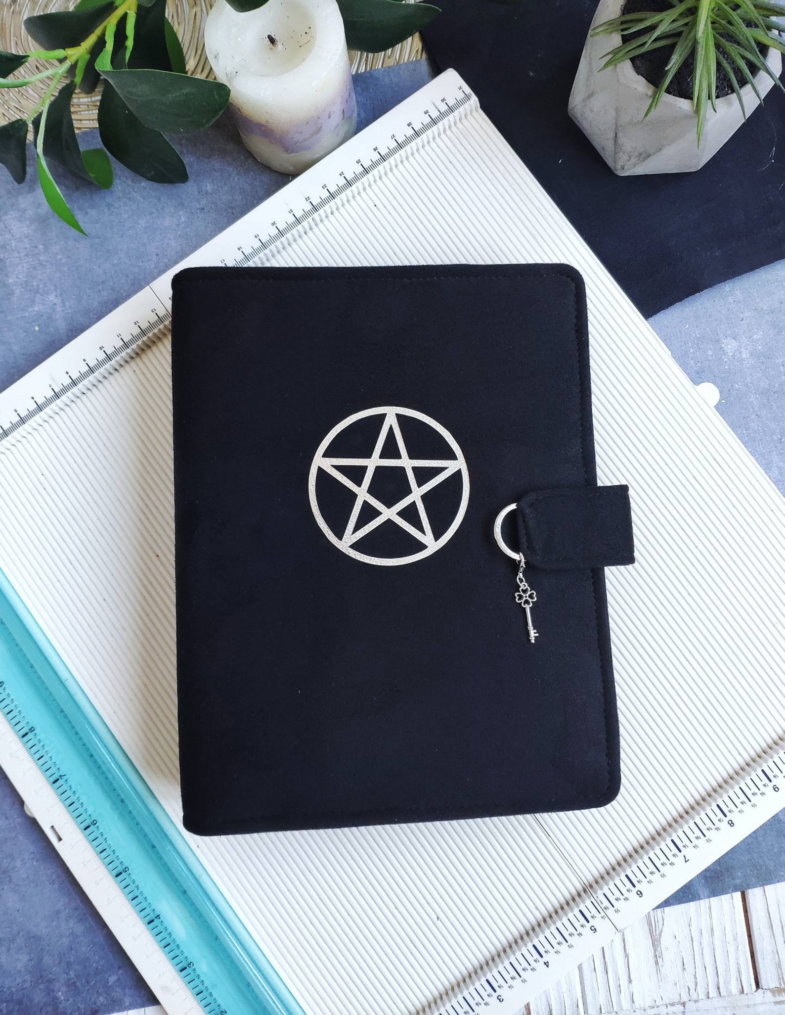 A6 /A5 Pentacle Binder 6 Ring Moon Witch Planner Book of