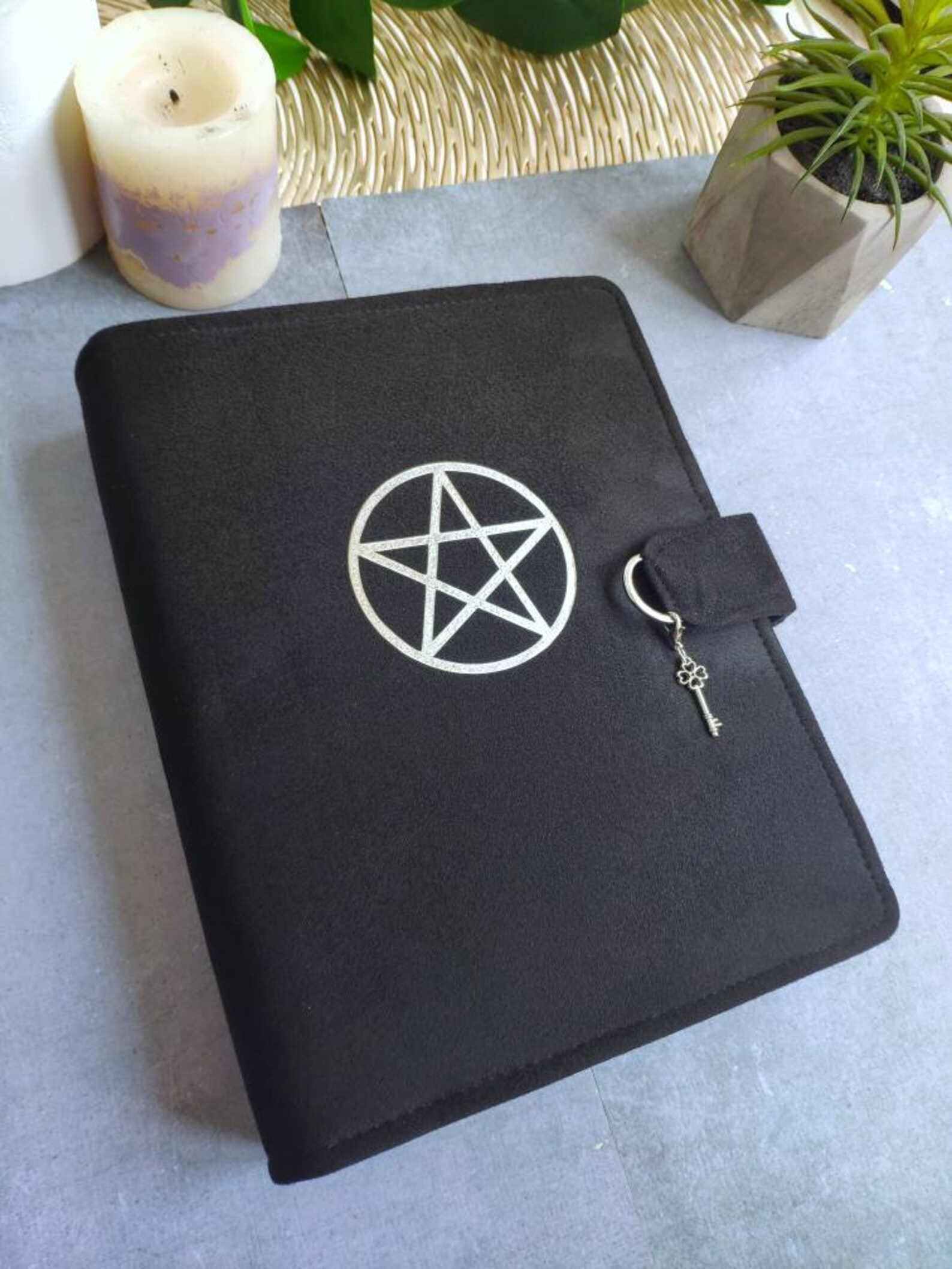 A6 /A5 Pentacle Binder 6 Ring Moon Witch Planner Book of