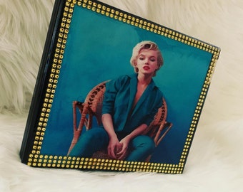 FREE Pair of Earrings or Keychain wMarilyn Monroe Cigar Box Purse